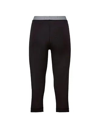 ODLO | Pantalone intimo da donna Natural 100% Merino Warm 3/4 | schwarz